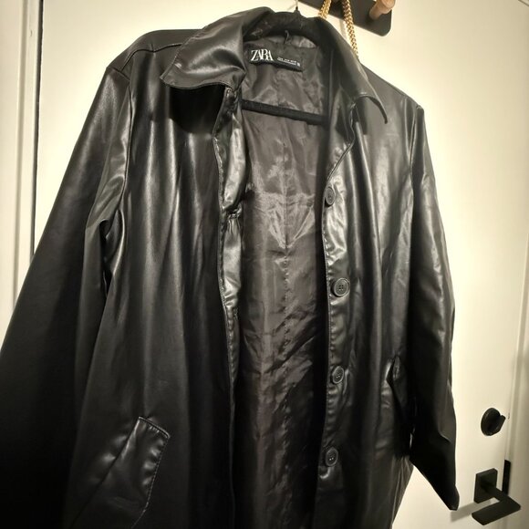Zara | Leather Jacket Black - Picture 4 of 6